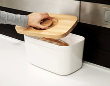 Load image into Gallery viewer, Bread Bin with Cutting Board Lid - White