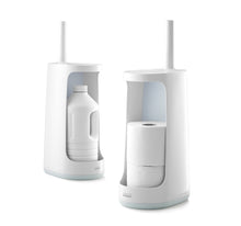Load image into Gallery viewer, Flex™ Store Light Blue Toilet Brush with Storage Caddy