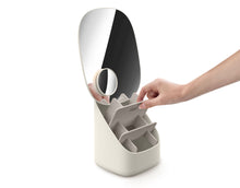 Load image into Gallery viewer, Viva Pedestal Mirror with Cosmetic Organiser