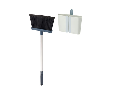 CleanStore Wall-Mounted Broom - Blue