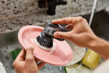 Load image into Gallery viewer, SinkTech™ Compact Soap Dispensing Washing Up Brush with Steel Stand
