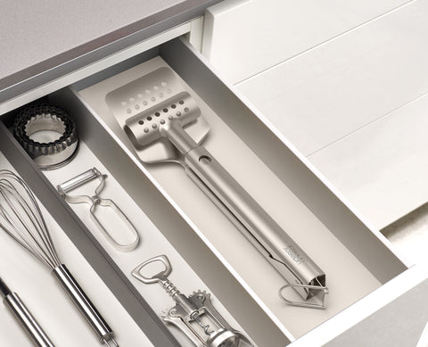 GrillOut™ Stainless-Steel BBQ Turner Tongs with Extending Handle