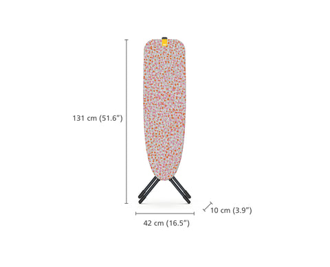 Glide Compact Easy-Store Ironing Board (110cm) - Peach Blossom