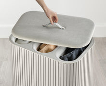Load image into Gallery viewer, Tota Trio Luxe 90L Ecru Laundry Separation Basket
