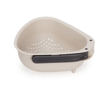 Load image into Gallery viewer, Droplet Large White Colander with Folding Handle
