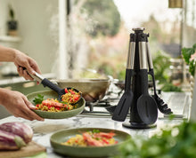 Load image into Gallery viewer, Elevate™ Stainless-Steel Silicone 5-Piece Utensils Carousel Set
