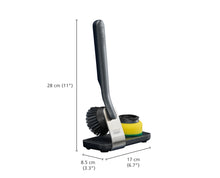 Load image into Gallery viewer, SinkTech™ Washing Up Brush &amp; Sponge Set with Steel Stand

