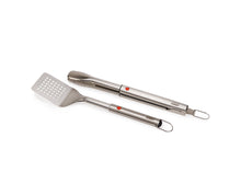 Load image into Gallery viewer, GrillOut™ 2-Piece Stainless-Steel BBQ Turner &amp; Tongs Set
