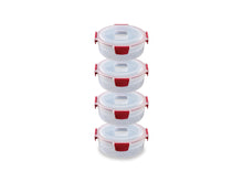 Load image into Gallery viewer, Nest™ Lock 4-Piece Red 1L Round Food Container Set

