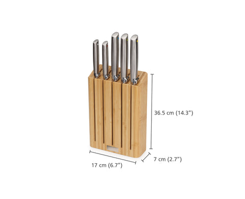 Elevate™ Steel Knives Bamboo 5-Piece Set