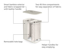 Load image into Gallery viewer, Tota Luxe 90L Ecru Laundry Separation Basket
