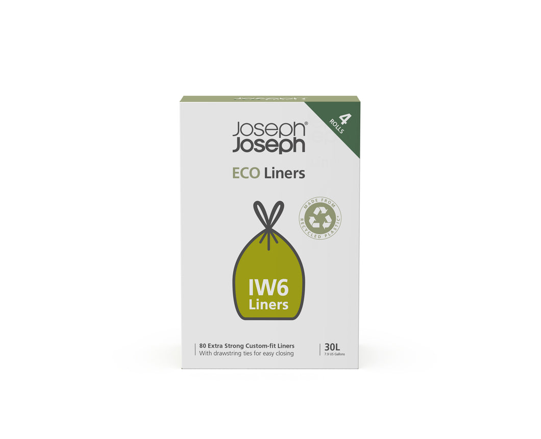 IW6 30L Grey Recycled Bin Liners 80 pack Joseph Joseph South Africa