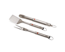 Load image into Gallery viewer, GrillOut™ 3-Piece Stainless-Steel BBQ Turner, Tongs &amp; Fork Set
