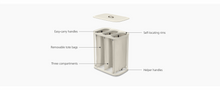 Load image into Gallery viewer, Tota Trio 90L Laundry Separation Basket - Ecru
