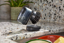 Load image into Gallery viewer, SinkTech™ Compact Soap Dispensing Washing Up Brush with Steel Stand
