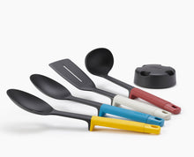 Load image into Gallery viewer, Elevate™ Slim 4-Piece Utensil Set with Storage Stand
