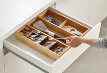 Load image into Gallery viewer, DrawerStore™ Bamboo Cutlery, Utensil &amp; Gadget Organiser
