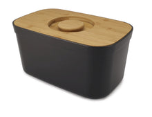 Load image into Gallery viewer, Bread Bin with Cutting Board Lid - Black
