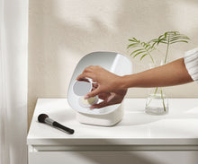Load image into Gallery viewer, Viva Pedestal Mirror with Cosmetic Organiser
