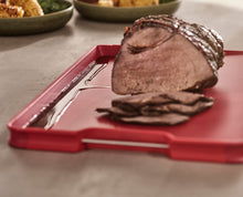 Load image into Gallery viewer, Cut&amp;Carve™ Plus Multi-Function Chopping Board Extra Large - Red
