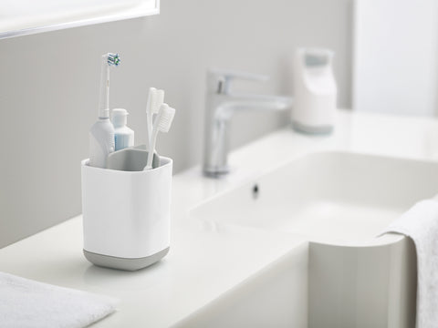 EasyStore™ Light Grey Toothbrush Holder